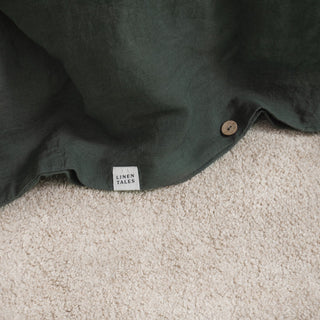 Forest Green Linen Duvet Cover Set - Linen Tales B2B 3