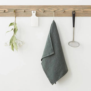 Forest Green Linen Kitchen Towel - Linen Tales B2B 