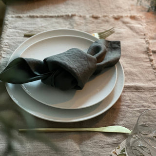 Forest Green Linen Napkins Set of 2 - Linen Tales B2B 