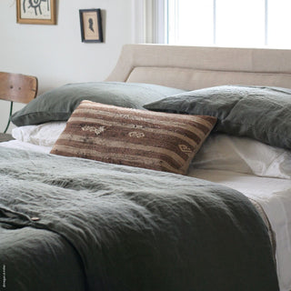 Forest Green Linen Pillowcase - Linen Tales B2B 