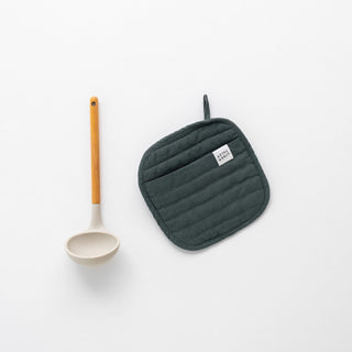 Forest Green Linen Potholder - Linen Tales B2B 