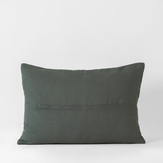 Forest Green Linen Quilted Pillow Shams - Linen Tales B2B 3