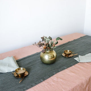 Forest Green Linen Table Runner - Linen Tales B2B 5