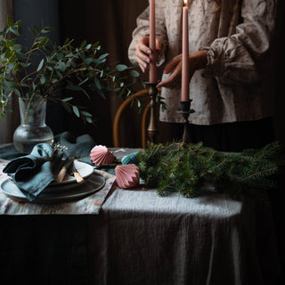 Forest Green Linen Table Runner - Linen Tales B2B 