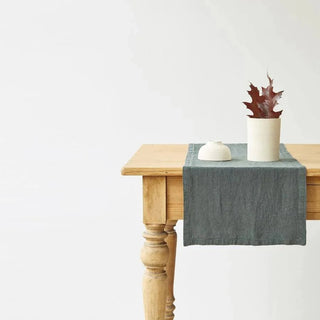 Forest Green Linen Table Runner - Linen Tales B2B 