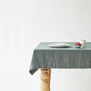 Forest Green Linen Tablecloth - Linen Tales B2B 