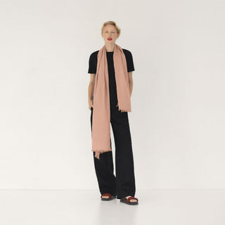 Free Gift - Cafe Creme Linen Woodbine Scarf - Linen Tales 5