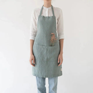 Green Milieu Linen Daily Apron - Linen Tales B2B 