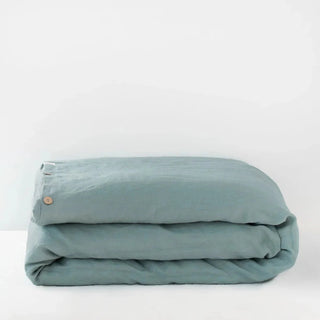 Green Milieu Linen Duvet Cover - Linen Tales B2B 