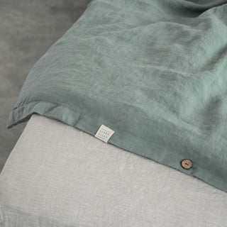 Green Milieu Linen Duvet Cover Set - Linen Tales B2B 5