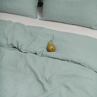 Green Milieu Linen Duvet Cover Set - Linen Tales B2B 6