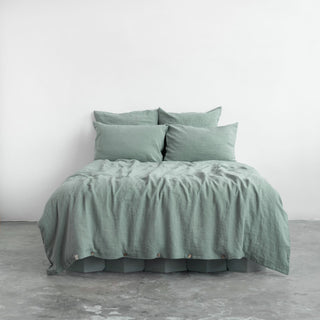 Green Milieu Linen Duvet Cover Set - Linen Tales B2B 
