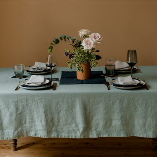 Green Milieu Linen Tablecloth - Linen Tales B2B 4