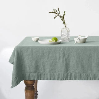 Green Milieu Linen Tablecloth - Linen Tales B2B 