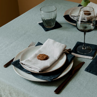 Green Milieu Linen Tablecloth - Linen Tales B2B 3