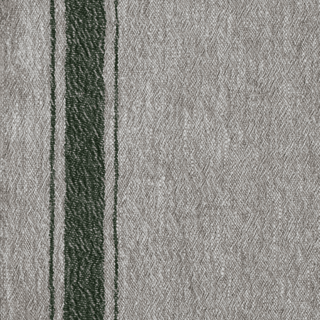 Green Stripe Vintage Linen Fabric 310 g/m2 - Linen Tales B2B 1