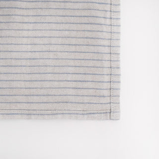 Grey Blue Pinstripe Rustic Linen Napkins Set of 2 - Linen Tales B2B 