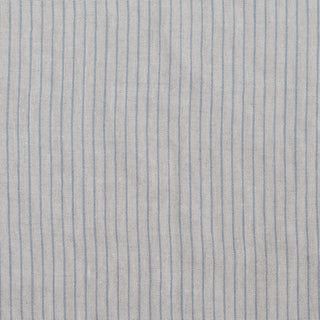 Grey Blue Wide Pinstripe Rustic Fabric 280g/sq.m - Linen Tales 2