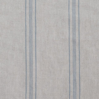 Grey Blue Wide Stripe Rustic Fabric 280g/sq.m - Linen Tales B2B 