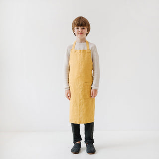 Kids Butter Linen Daily Apron - Linen Tales B2B 
