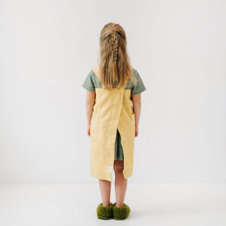 Kids Butter Linen Pinafore Apron - Linen Tales B2B 