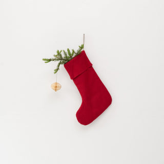 Lava Falls Linen Christmas Stocking - Linen Tales USA 