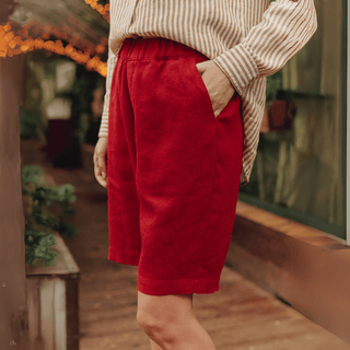 Lava Falls Linen Cumin Shorts - Linen Tales 4