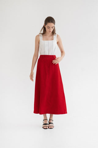Lava Falls Linen Gardenia Skirt - Linen Tales B2B 
