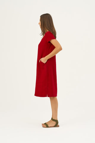 Lava Falls Linen Goldenrod Dress - Linen Tales B2B 