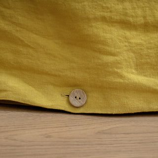 Lemon Curry Linen Duvet Cover - Linen Tales B2B 3