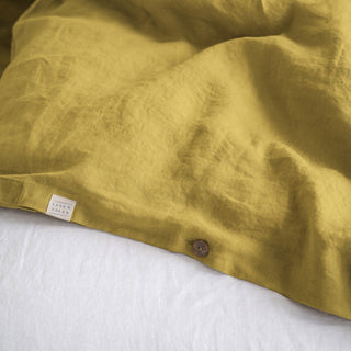 Lemon Curry Linen Duvet Cover Set - Linen Tales B2B 4