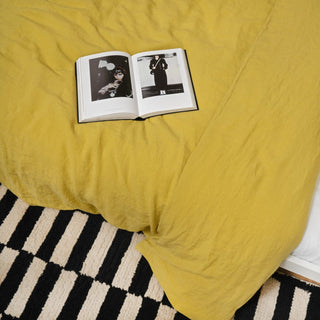 Lemon Curry Linen Duvet Cover Set - Linen Tales B2B 6