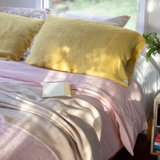 Lemon Curry Linen Pillowcase - Linen Tales B2B 