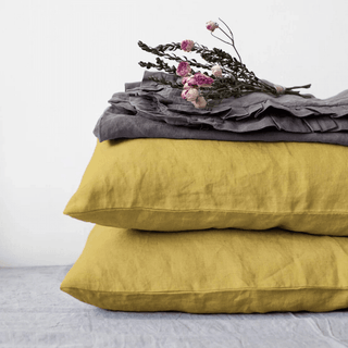 Lemon Curry Linen Pillowcase - Linen Tales B2B 