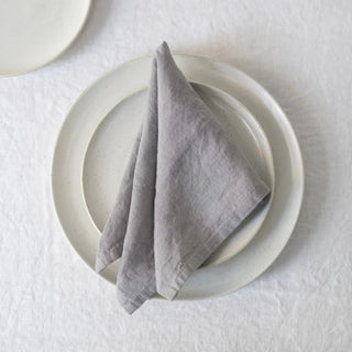 Light Grey Lightweight Linen Napkins Set of 2 - Linen Tales B2B 