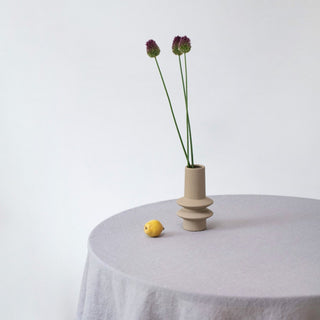 Light Grey Lightweight Linen Round Tablecloth - Linen Tales B2B 