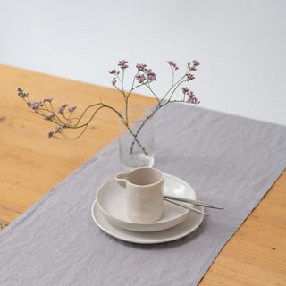 Light Grey Lightweight Linen Table Runner - Linen Tales B2B 