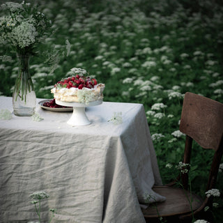 Light Grey Lightweight Linen Tablecloth - Linen Tales B2B 