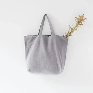 Light Grey Linen Big Bag - Linen Tales B2B 