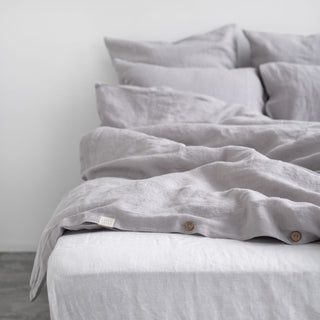 Light Grey Linen Duvet Cover Set - Linen Tales B2B 