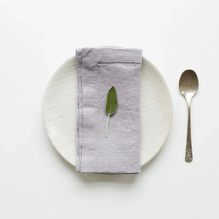 Light Grey Linen Napkins Set of 2 - Linen Tales B2B 