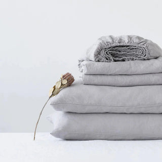 Light Grey Linen Sheet Set - Linen Tales B2B 