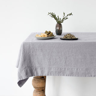 Light Grey Linen Tablecloth - Linen Tales B2B 