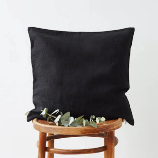 LIMITED EDITION Black Linen Cushion Cover - Linen Tales B2B 
