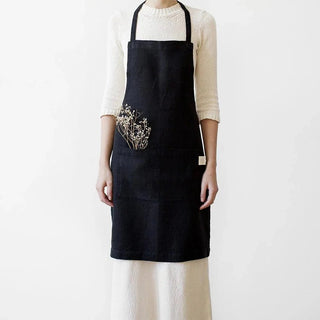 LIMITED EDITION Black Linen Daily Apron - Linen Tales B2B 