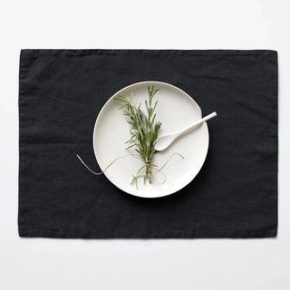 LIMITED EDITION Black Linen Placemat - Linen Tales B2B 