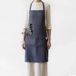 LIMITED EDITION Dark Grey Linen Daily Apron - Linen Tales B2B 