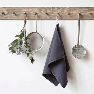 LIMITED EDITION Dark Grey Linen Kitchen Towel - Linen Tales B2B 