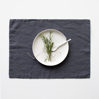 LIMITED EDITION Dark Grey Linen Placemat - Linen Tales B2B 