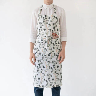 LIMITED EDITION Eucalyptus Linen Chef Apron - Linen Tales B2B 